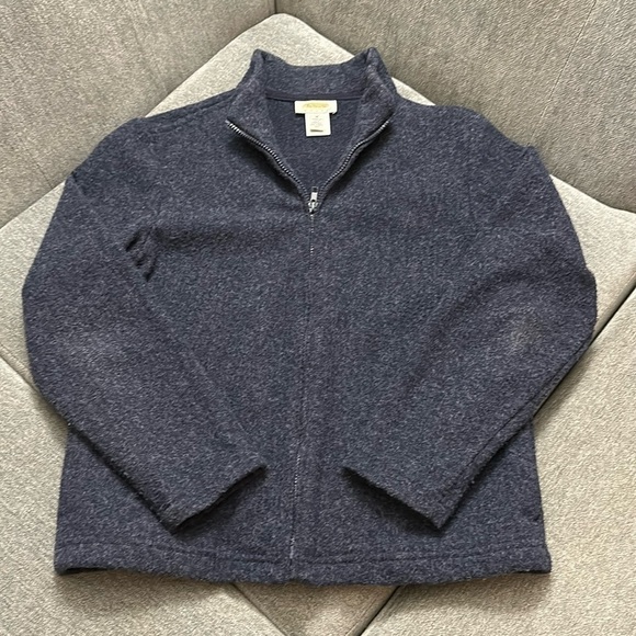 Talbots Sweaters - Talbots Medium Petite Zip Up Navy Sweater